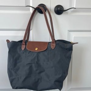 Longchamp medium size bag slate gray